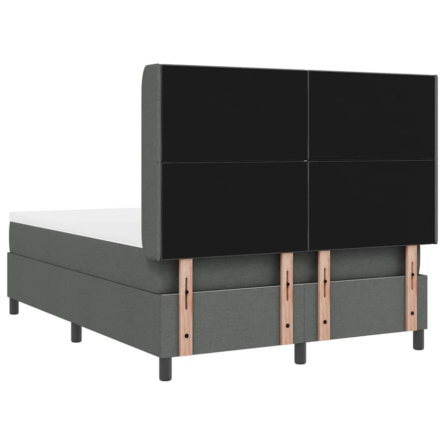 Boxspringbed met matras Donkergrijs 200 x 160 cm Stof