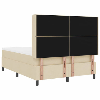 Boxspringbed met kussen met hoofdeinde Crème 200 x 160 cm Stof
