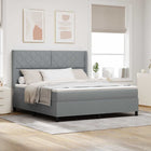 Boxspringbed 200x180 cm lichtgrijs