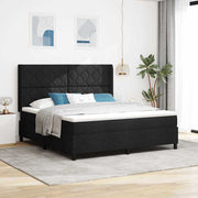 Boxspringbed 200x180 cm zwart stof