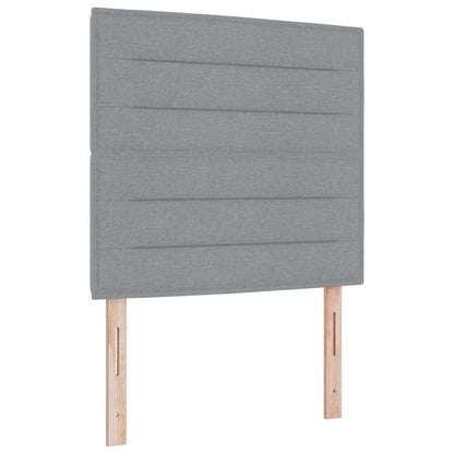 Boxspringbed met matras Lichtgrijs 90 x 200 cm Stof