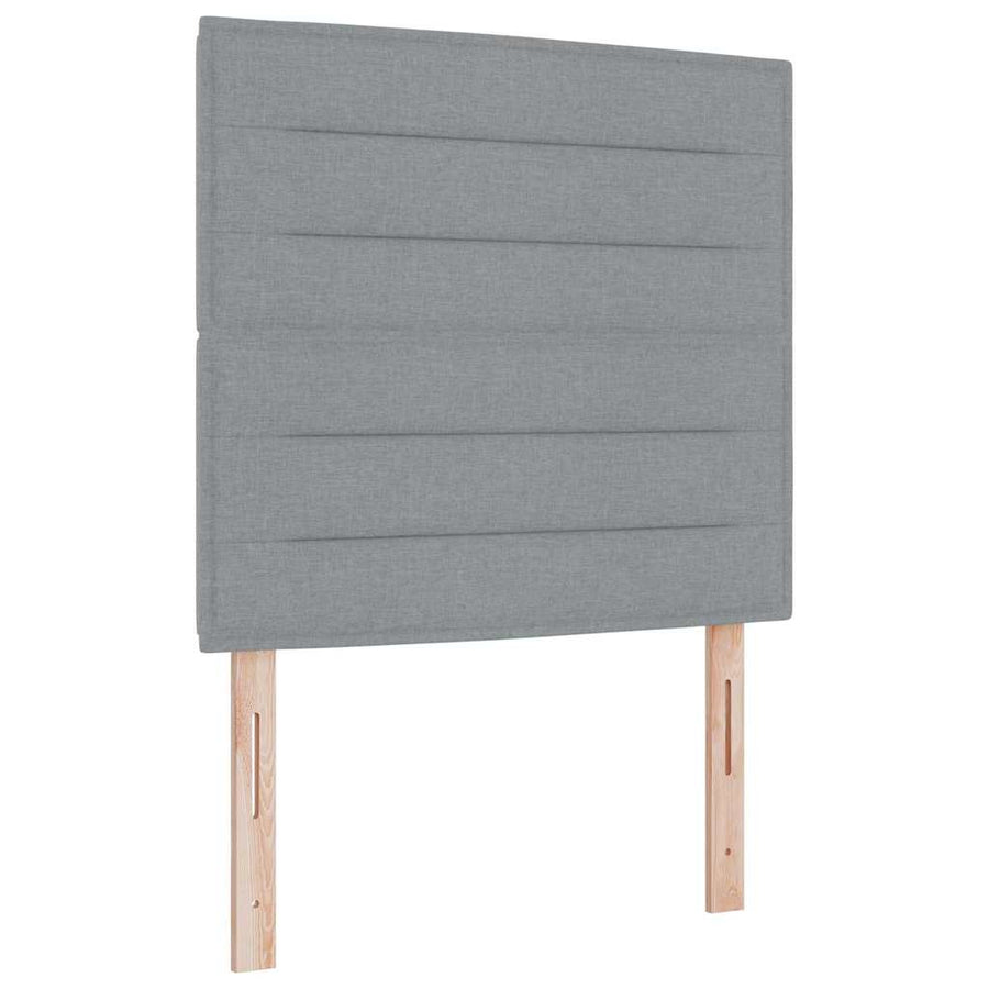 Boxspringbed met matras Lichtgrijs 90 x 200 cm Stof