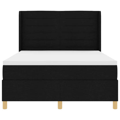 Boxspringbed met matras met hoofdeinde Zwart 160 x 200 cm Stof