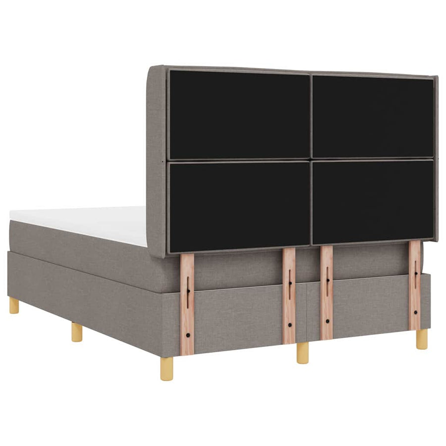 Boxspringbed met hoofdeinde Taupe 160 x 200 cm Stof