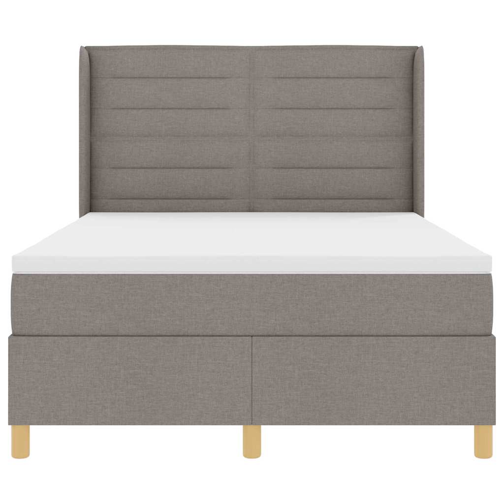 Boxspringbed met hoofdeinde Taupe 160 x 200 cm Stof