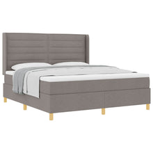 Boxspringbed met matras met hoofdeinde Taupe 180 x 200 cm Stof