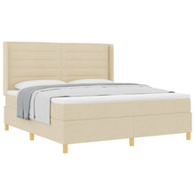 Boxspringbed met matras met hoofdeinde Crème 180 x 200 cm Stof