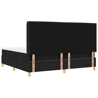Boxspring bed met hoofdeinde Zwart 200 x 200 cm Stof