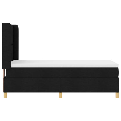 Boxspringbed met hoofdeinde Zwart 100 x 200 cm Stof