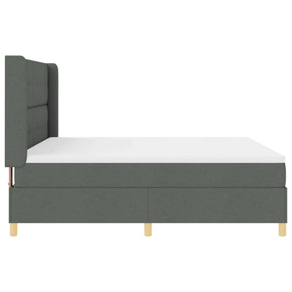 Boxspringbed met hoofdeinde Donkergrijs 180 x 200 cm Stof