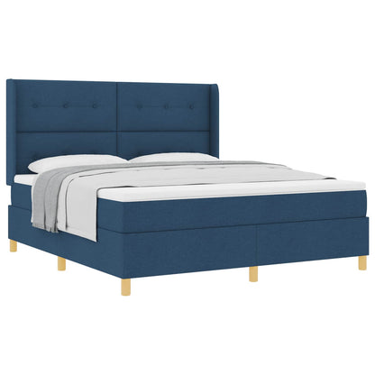 Boxspringbed met hoofdeinde Blauw 180 x 200 cm Stof