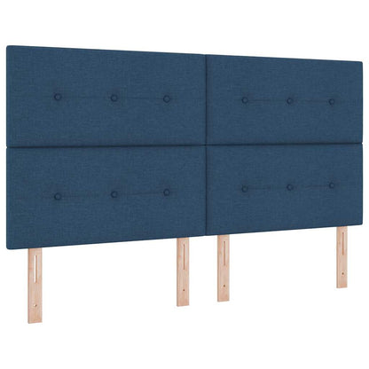 Boxspringbed met hoofdeinde Blauw 180 x 200 cm Stof