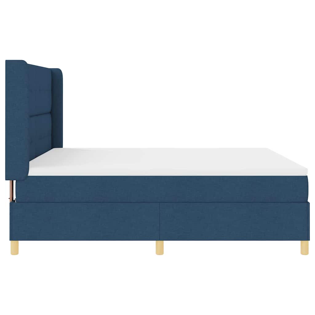 Boxspringbed met hoofdeinde Blauw 180 x 200 cm Stof