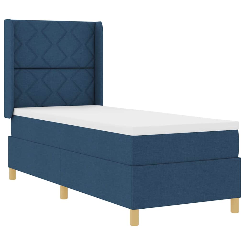 Boxspringbed met hoofdeinde Blauw 80 x 200 cm Stof