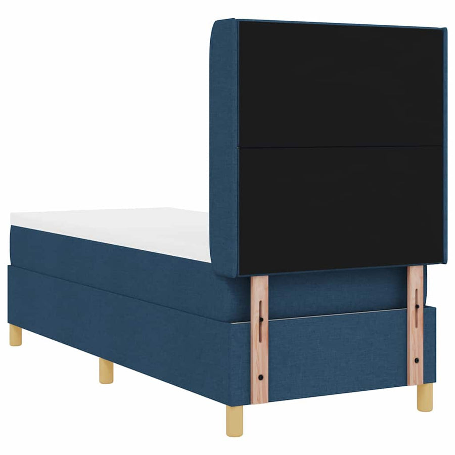 Boxspringbed met hoofdeinde Blauw 80 x 200 cm Stof