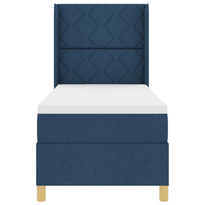 Boxspringbed met hoofdeinde Blauw 80 x 200 cm Stof