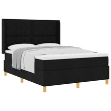 Boxspringbed met hoofdeinde Zwart 140 x 190 cm Stof