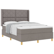 Boxspringbed met hoofdeinde Taupe 140 x 200 cm Stof