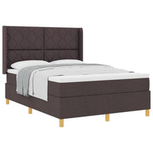 Boxspringbed met hoofdeinde Donkerbruin 160 x 200 cm Stof