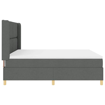 Boxspringbed met hoofdeinde Donkergrijs 180 x 200 cm Stof