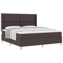 Boxspringbed met hoofdeinde Donkerbruin 180 x 200 cm Stof