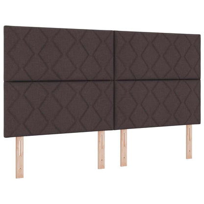 Boxspringbed met hoofdeinde Donkerbruin 180 x 200 cm Stof