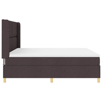 Boxspringbed met hoofdeinde Donkerbruin 180 x 200 cm Stof