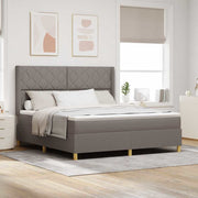 Boxspringbed 180x200 cm taupe met hoofdeinde