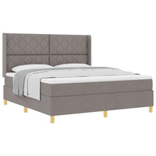 Boxspringbed met hoofdeinde Taupe 180 x 200 cm Stof