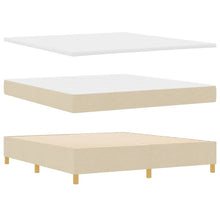 Boxspringbed met hoofdeinde Crème 180 x 200 cm Stof