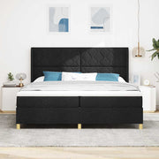 Boxspringbed 200x200 cm zwart stof