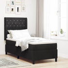 Boxspringbed 80x200 cm zwart fluweel met matras