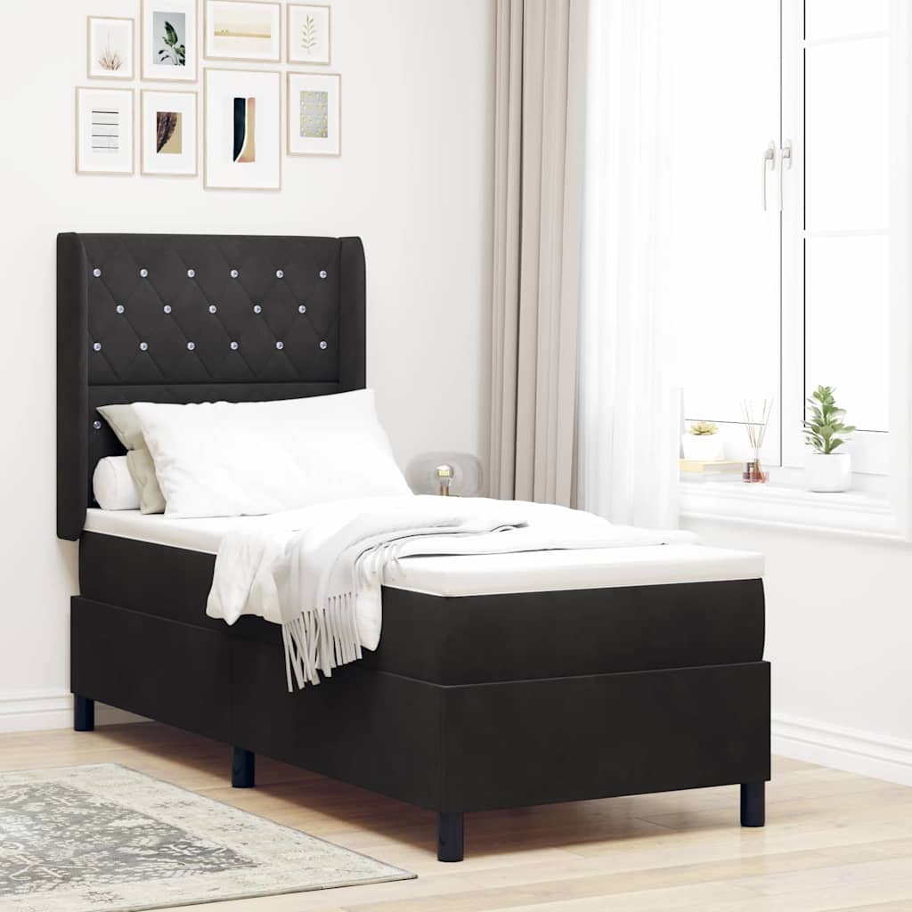 Boxspringbed met matras Zwart 80 x 200 cm Fluweel