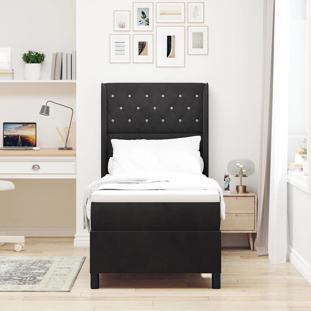 Boxspringbed met matras Zwart 80 x 200 cm Fluweel