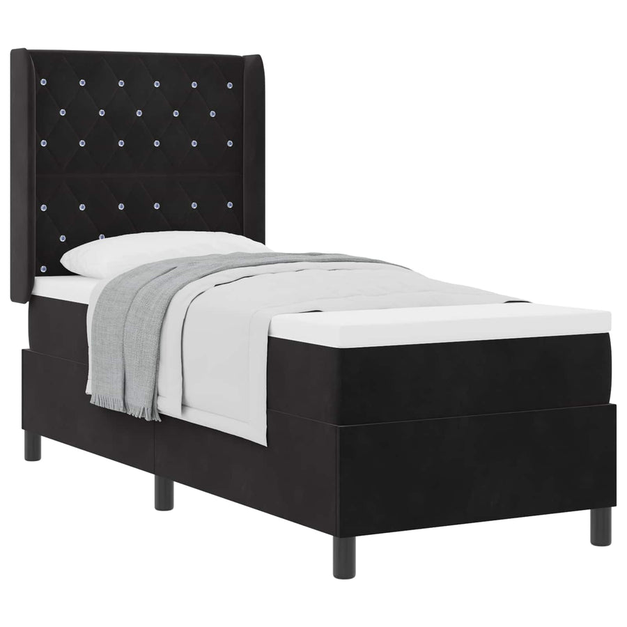 Boxspringbed met matras Zwart 80 x 200 cm Fluweel