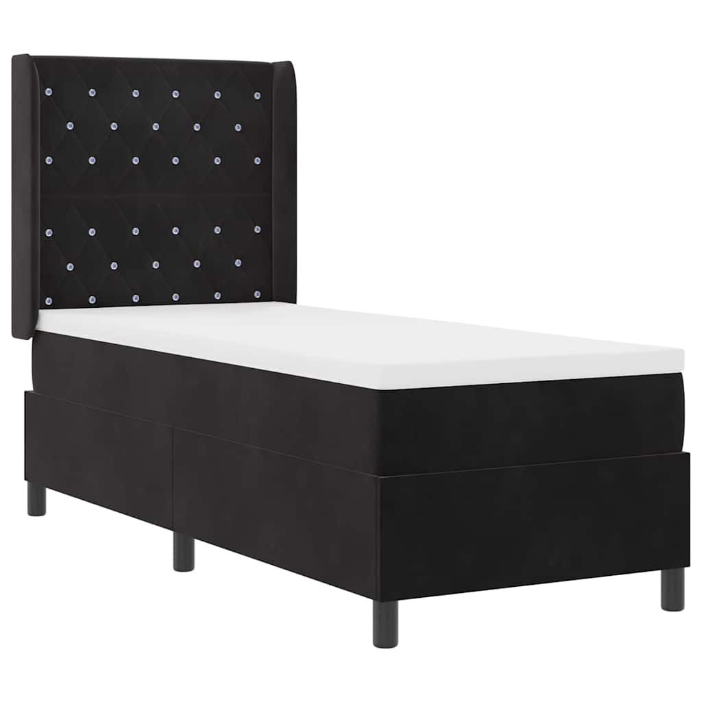 Boxspringbed met matras Zwart 80 x 200 cm Fluweel