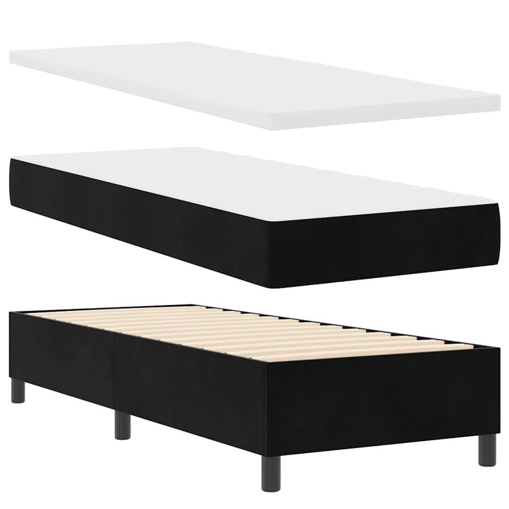 Boxspringbed met matras Zwart 80 x 200 cm Fluweel