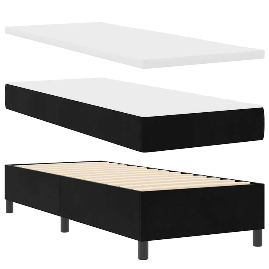 Boxspringbed met matras Zwart 80 x 200 cm Fluweel