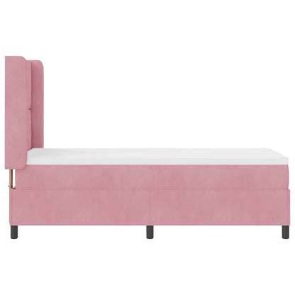 Boxspringbed met matras met hoofdeinde Roze 80 x 200 cm Fluweel