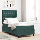 Boxspringbed 90x200 cm donkergroen fluweel met matras