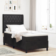 Boxspringbed met matras 100x200 cm zwart fluweel