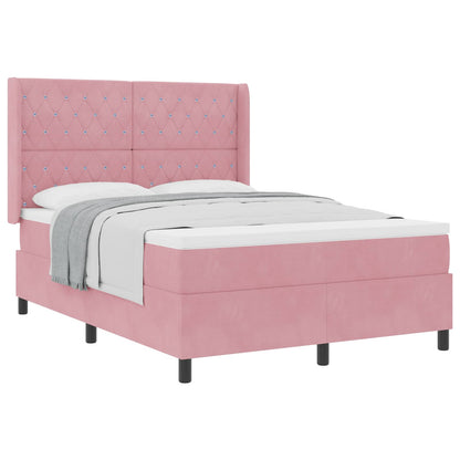 Boxspringbed met matras Roze 140 x 190 cm Fluweel