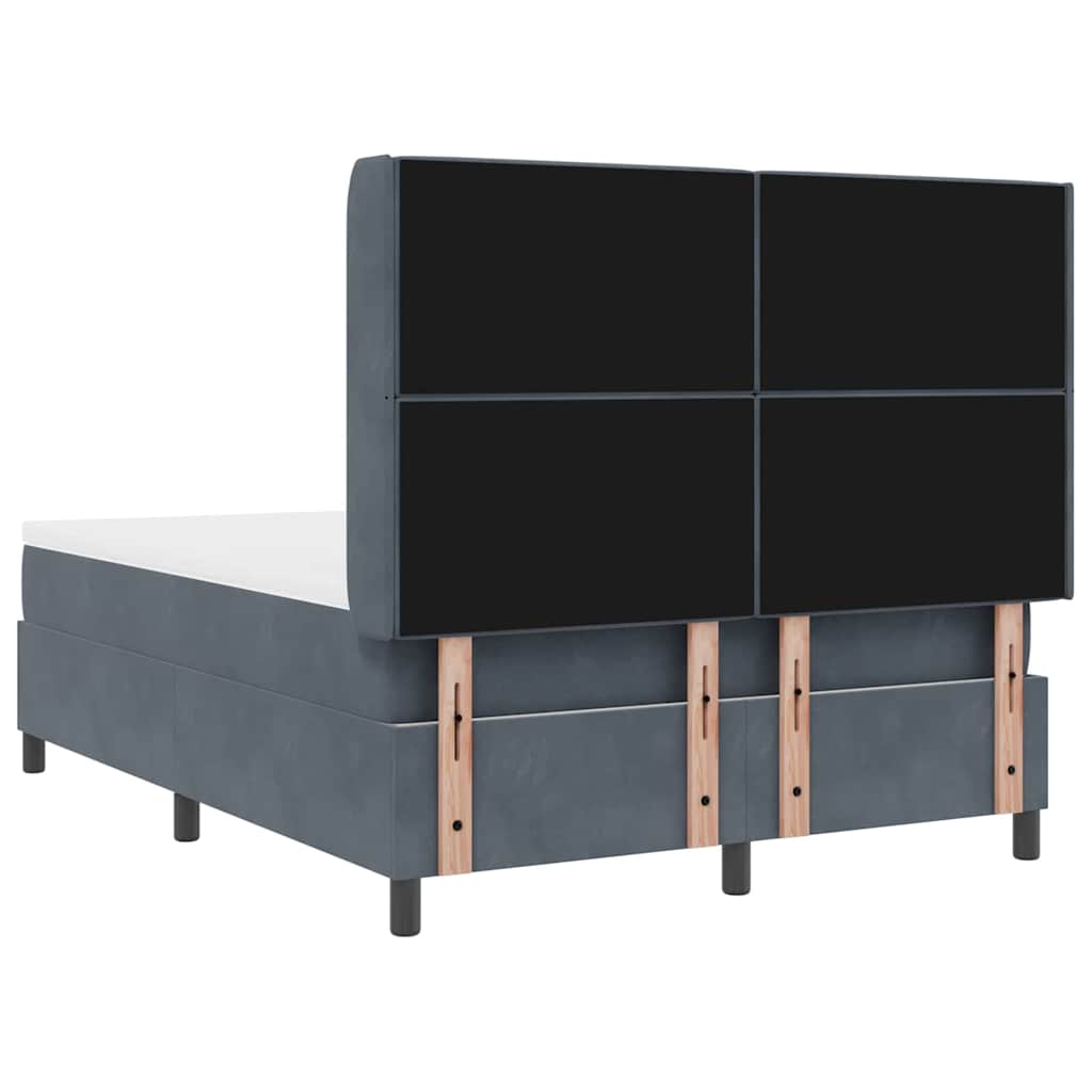 Boxspringbed met matras Donkergrijs 140 x 200 cm Fluweel