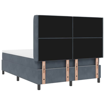 Boxspringbed met matras Donkergrijs 140 x 200 cm Fluweel