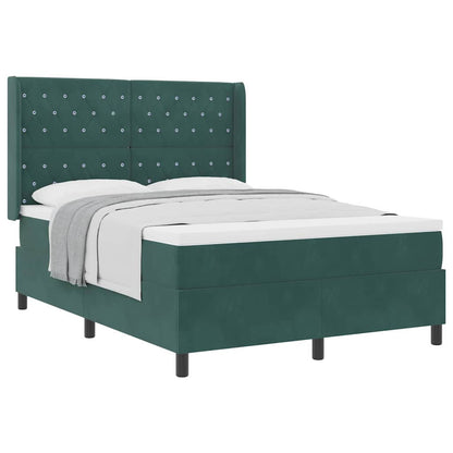 Boxspringbed Met Hoofdeinde Fluweel Donkergroen 140 x 200 cm