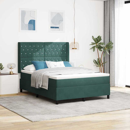 Boxspringbed met matras Donkergroen 160 x 200 cm Fluweel