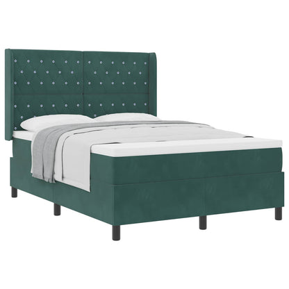 Boxspringbed met matras Donkergroen 160 x 200 cm Fluweel