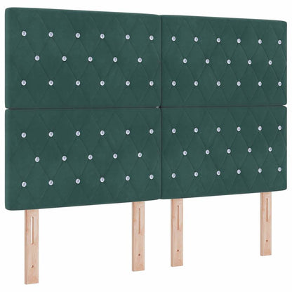 Boxspringbed met matras Donkergroen 160 x 200 cm Fluweel