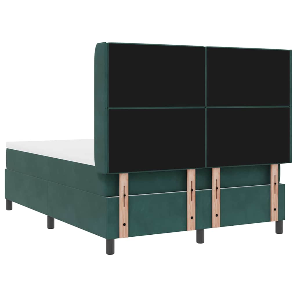 Boxspringbed met matras Donkergroen 160 x 200 cm Fluweel