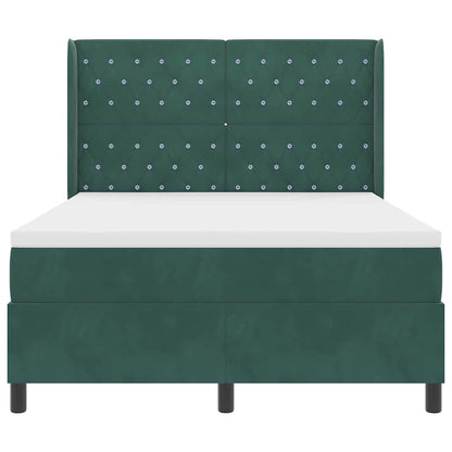 Boxspringbed met matras Donkergroen 160 x 200 cm Fluweel